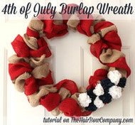 4th of July Burlap Wreath