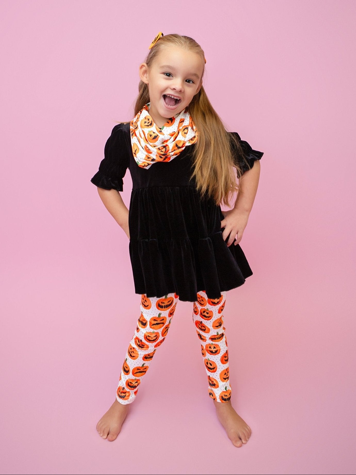 Outfit shown on model.