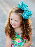 6.5" Sequin Texas Size Hair Bows | Alligator Clip