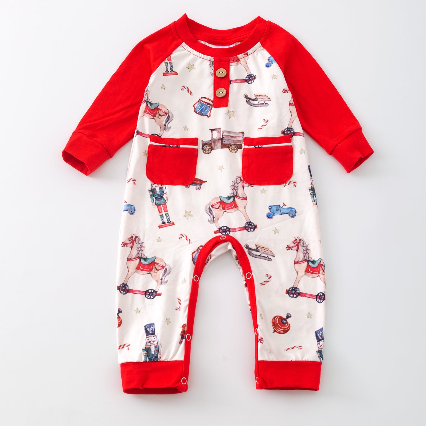 Rocking Horses & Nutcrackers Infant Boy's Onesie