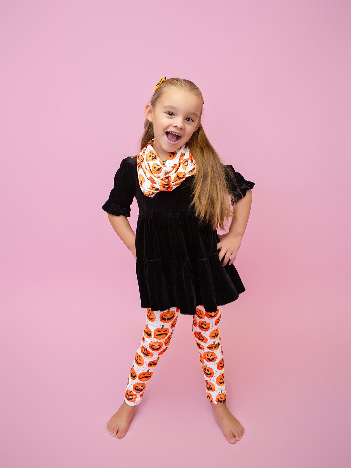 Outfit shown on model.