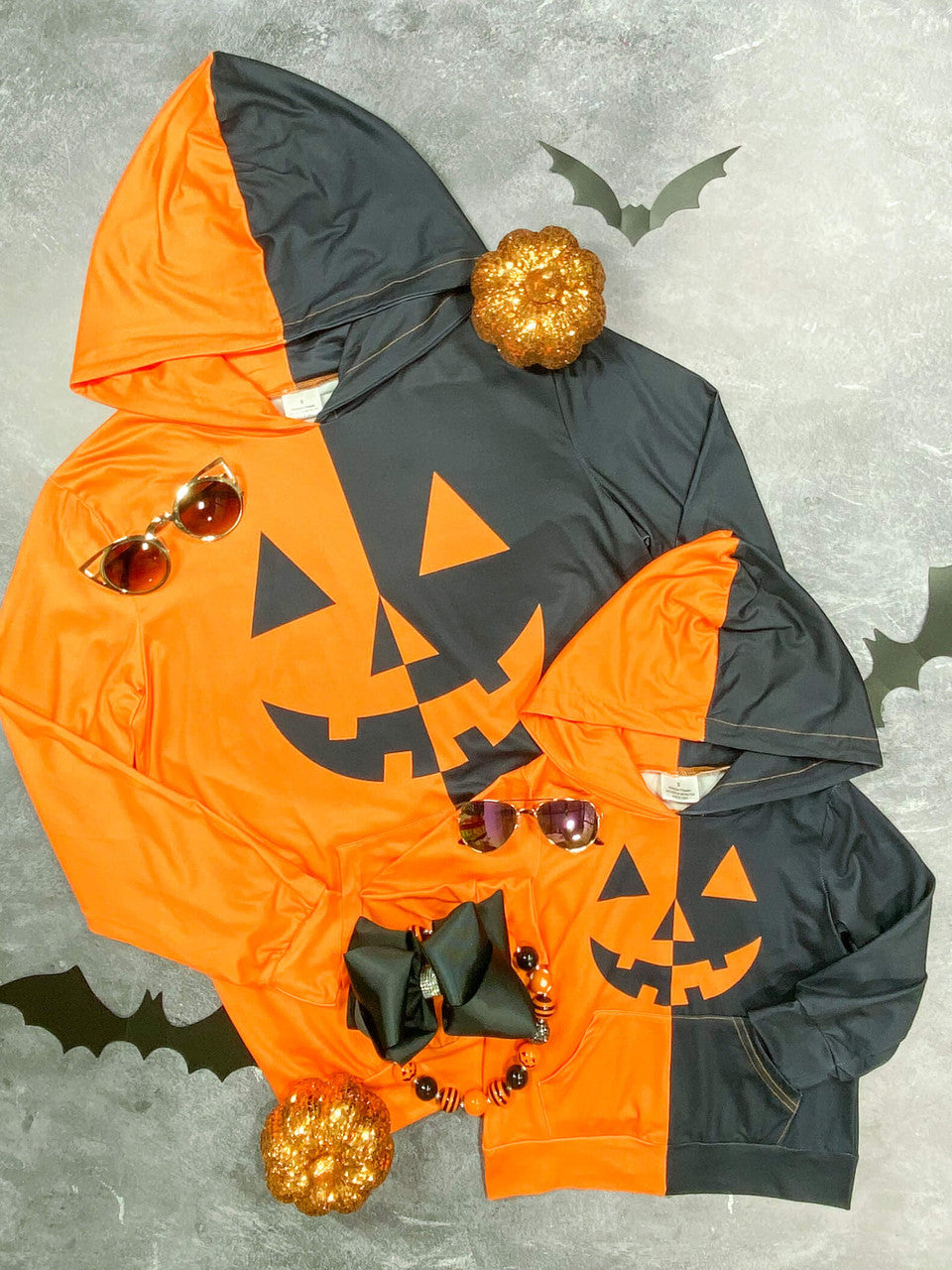 mom & me jackolantern hoodie