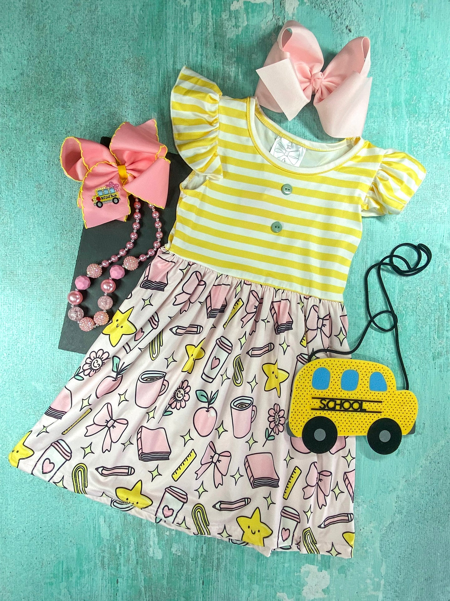 School Supplies & Bows Dress