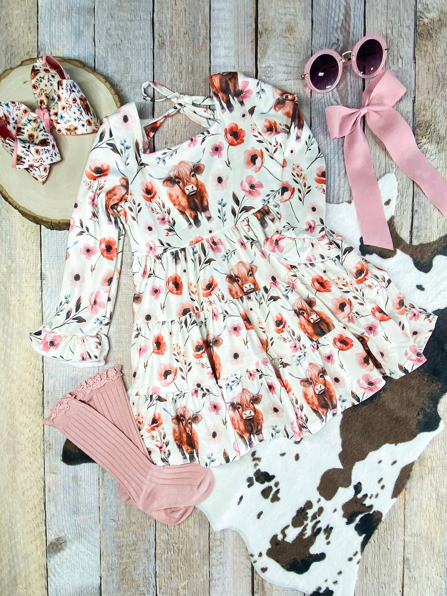 Highland Bloom Tiered Twirl Dress