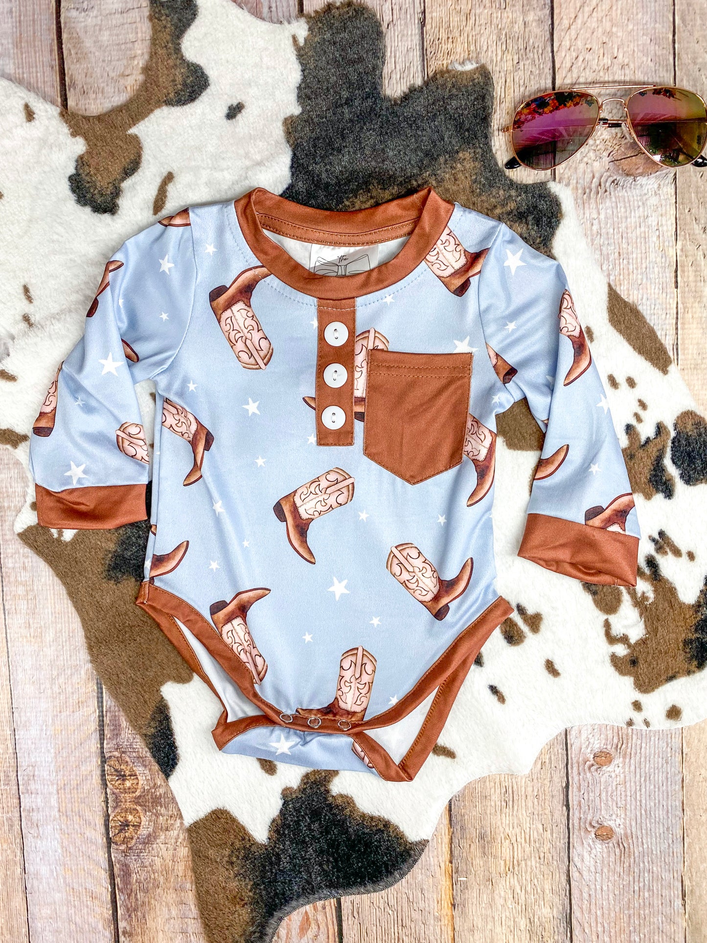Cowboy Boots Infant Romper