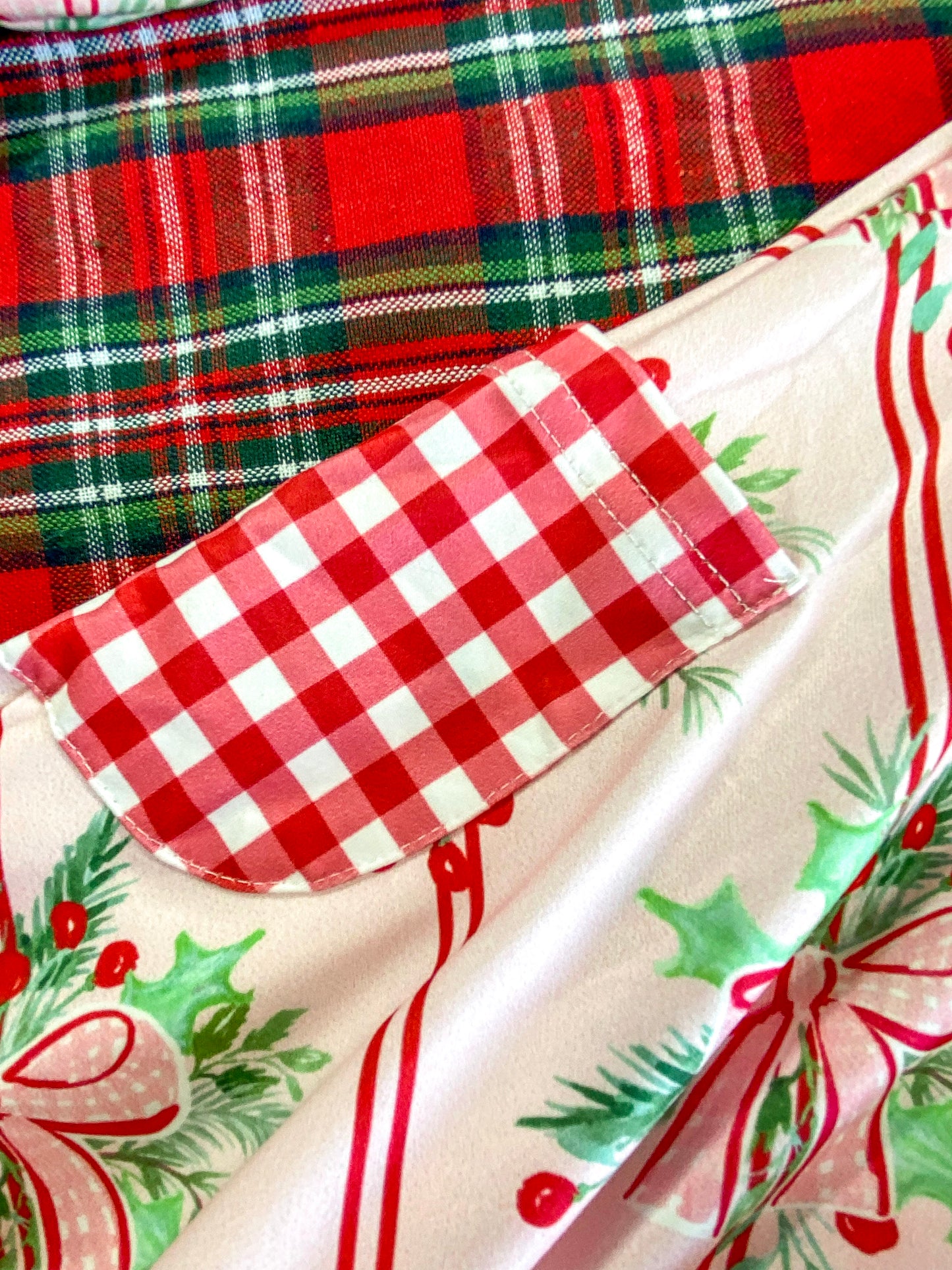 Holly Bows & Stripes Twirl Dress