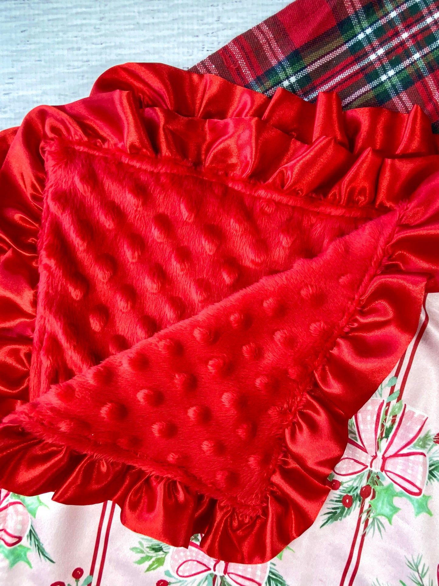 close up of inside of blanket