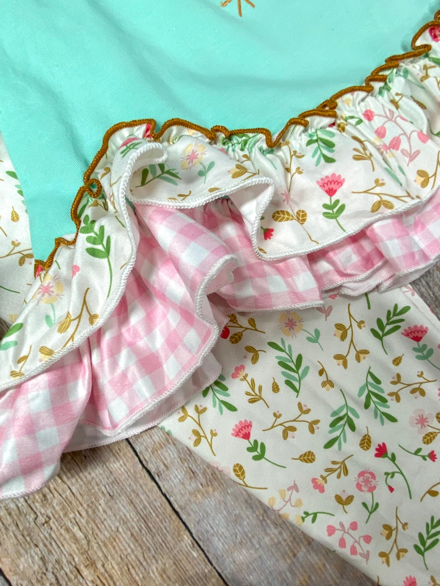 close up of patterned ruffles