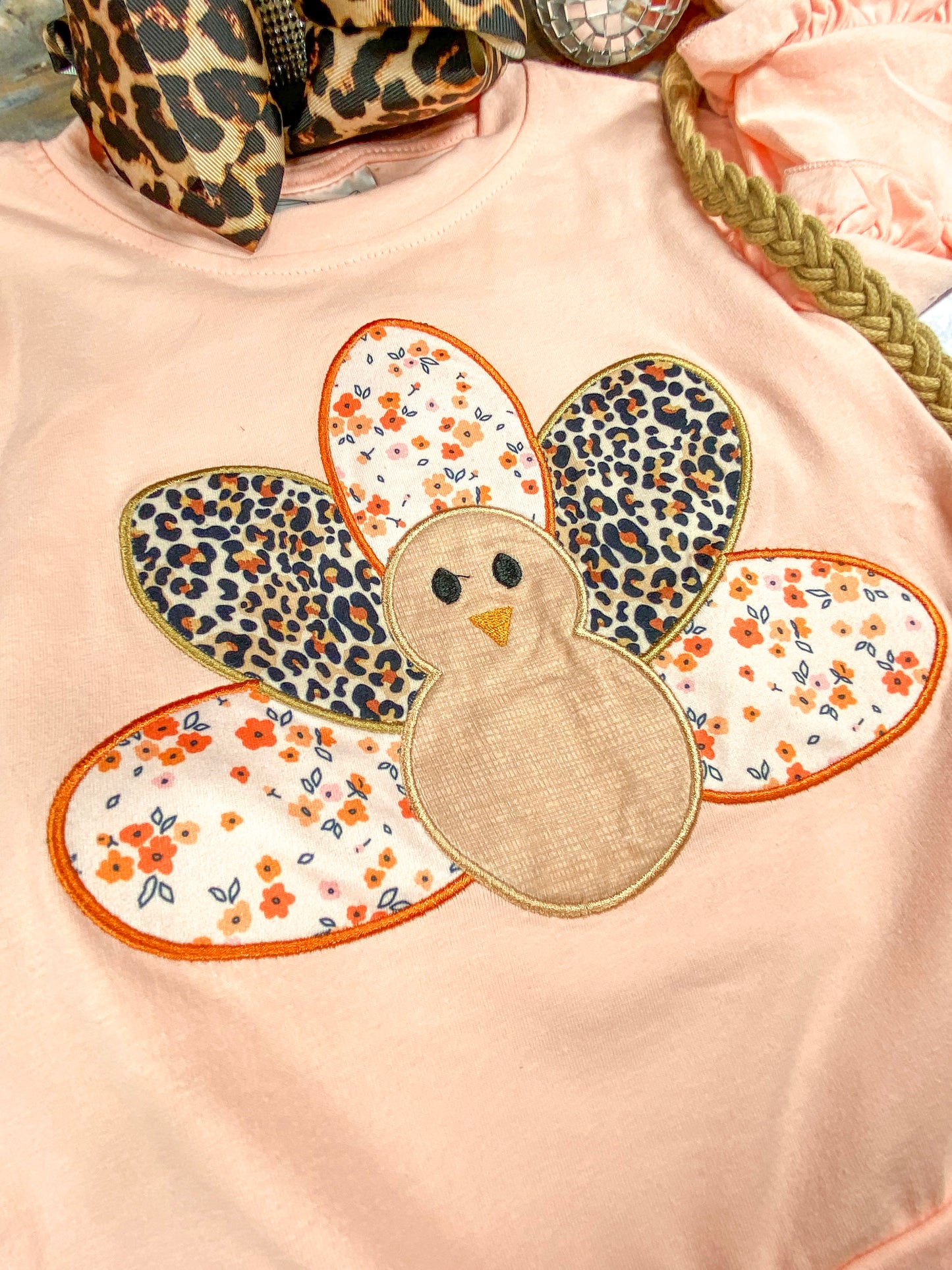 close up of turkey applique