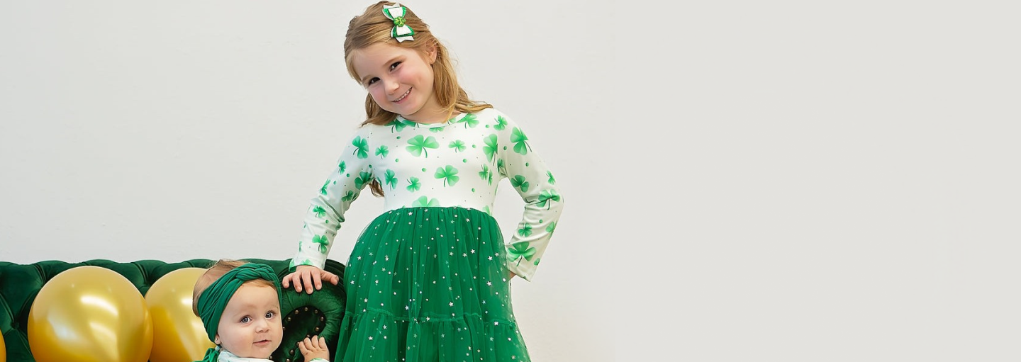 Blog main image: Girls in St. Patricks Day dresses