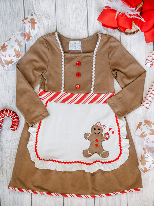 Gingerbread Baker Apron Dress