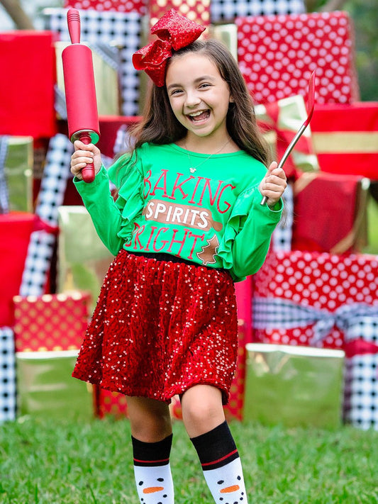 Baking Spirits Bright skirt set for girls.