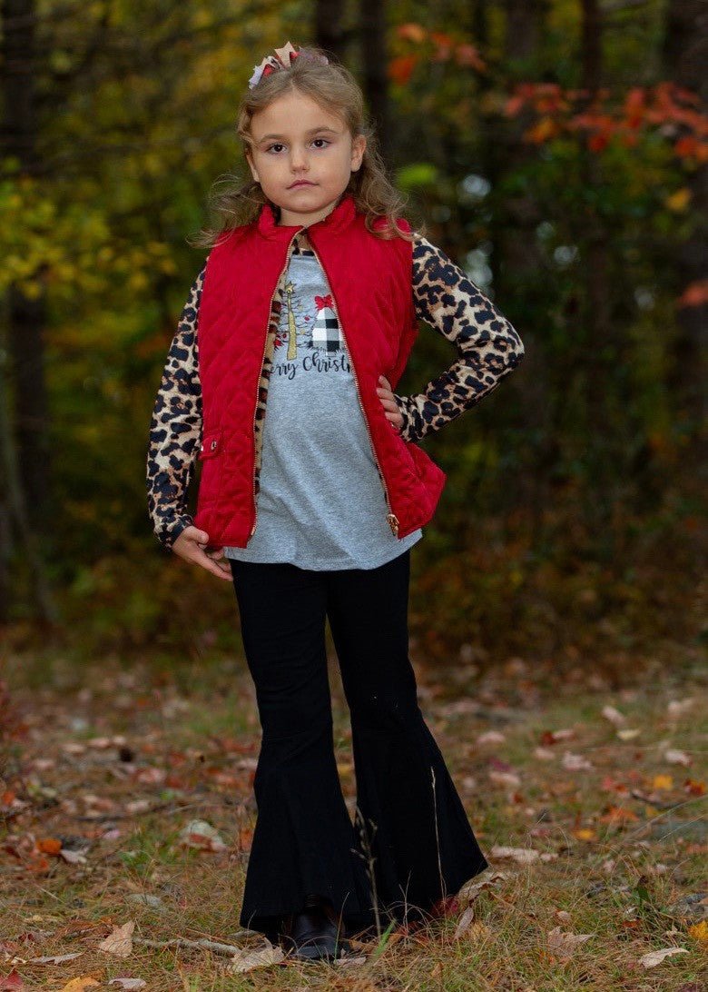 Black girls bell bottoms with an elastic waist