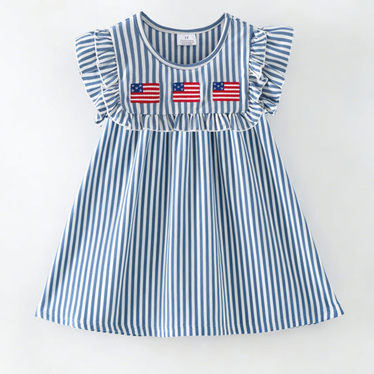 Classic Flag Stripe Dress on a white background - Alternative view