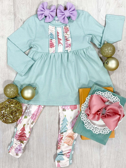 Pastel print tree tunic & legging set - Alternative view