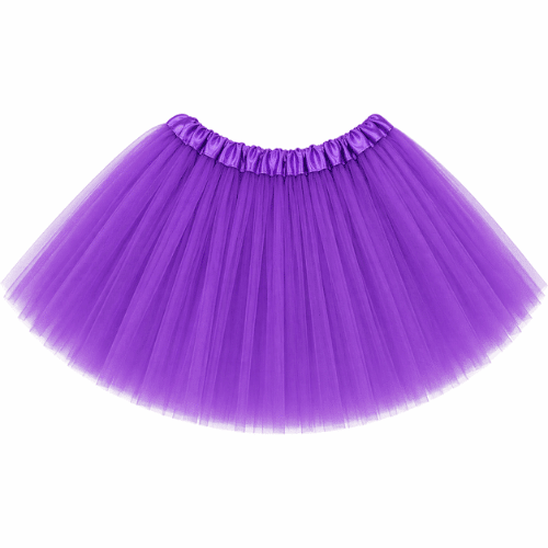 Purple tutu skirt on a white background