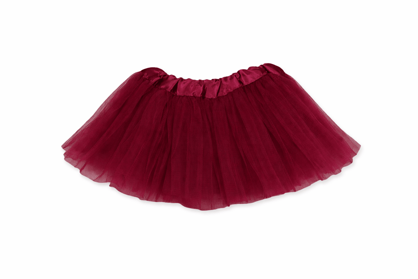 Maroon tutu skirt on a white background