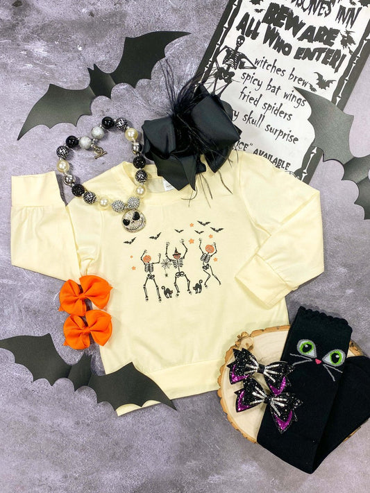 Long sleeve top with dancing skeletons - Alternative view