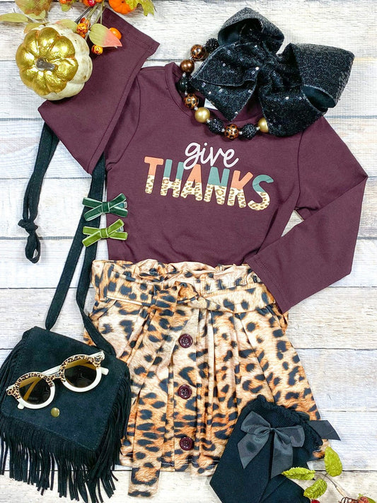 Give thanks animal print skirt set - Alternative view