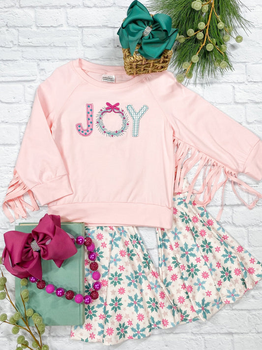JOY Fringe Sweater & Holly  Bell Bottom Set - Alternative view