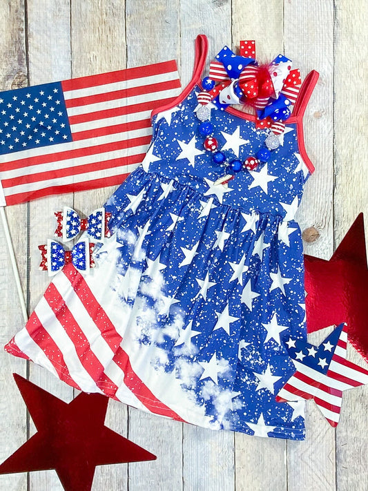 MOMMY & ME DISTRESSED FLAG DRESS-Girls - Alternative view