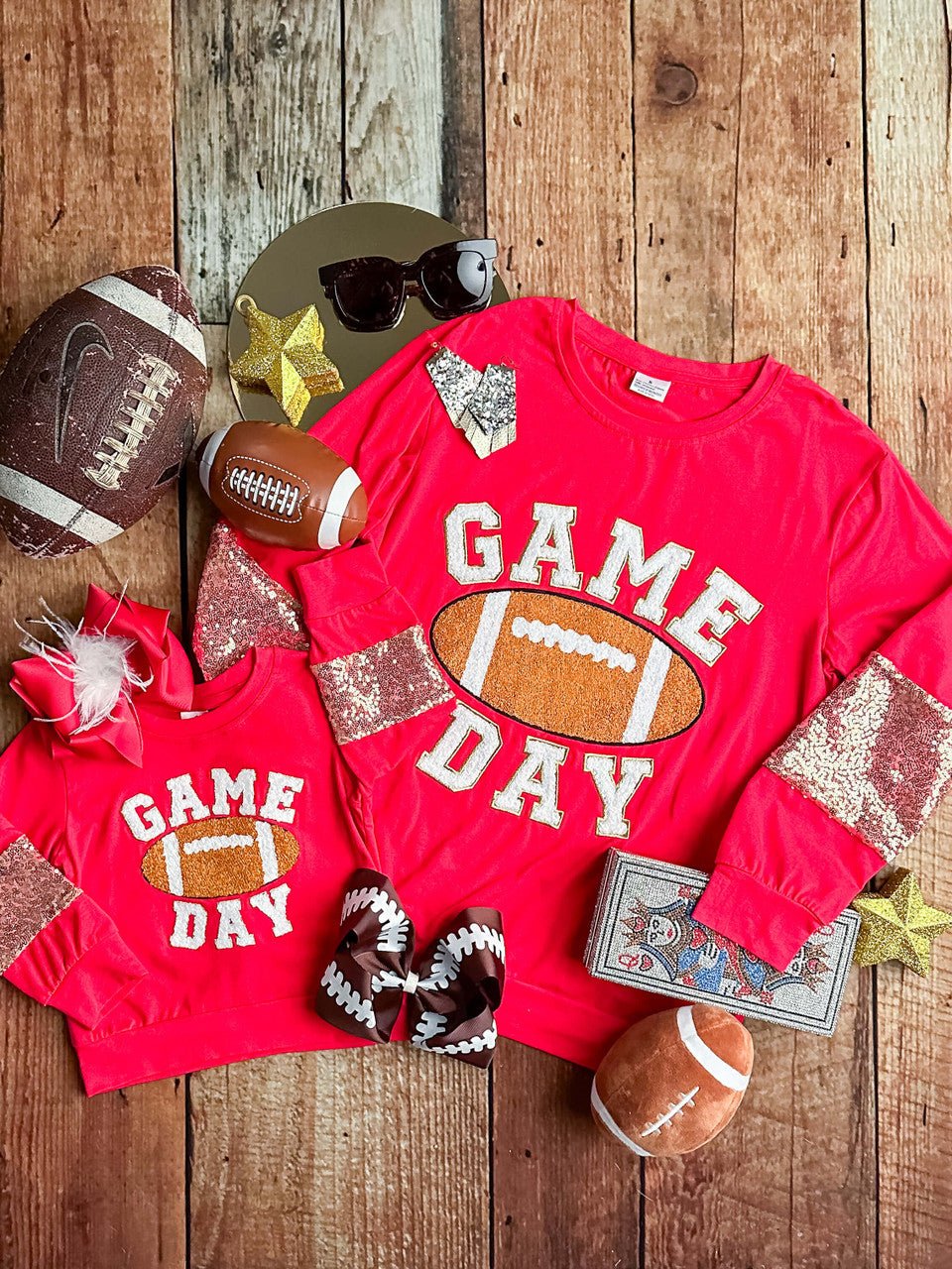 mom & me game day tops