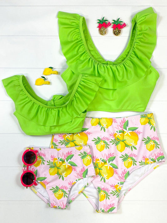 Mommy & Me Lime Green & Lemons Bikini - Alternative view