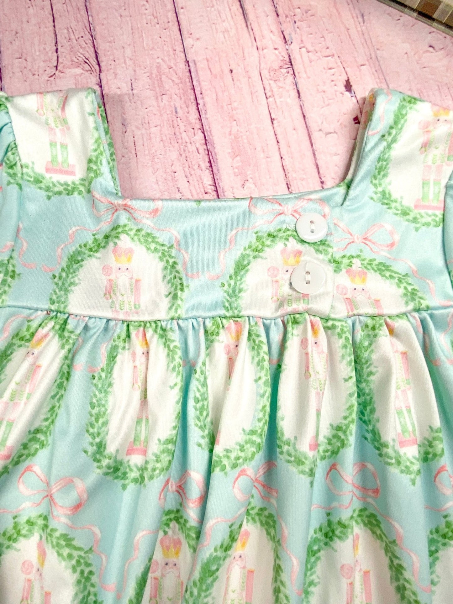 close up of neckline