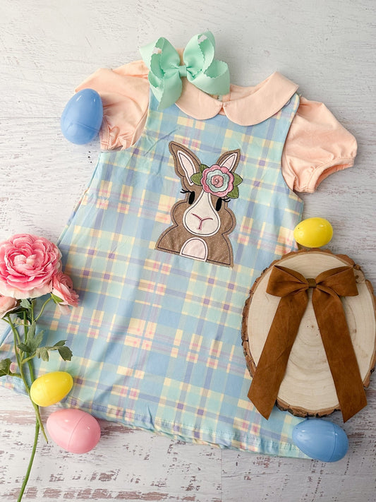 Plaid Easter Bunny Dress Set - Alternative view