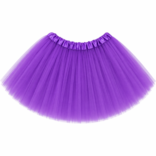 Purple tutu skirt on a white background