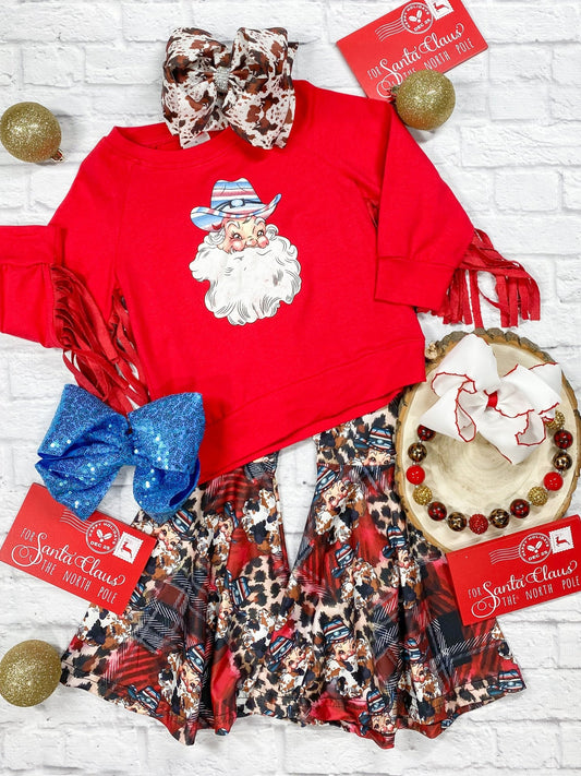 Rodeo Santa Fringe Sweater & Bell Bottom Set - Alternative view