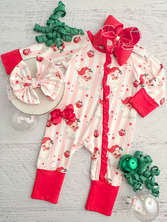 Santa & Stripes Infant Onesie