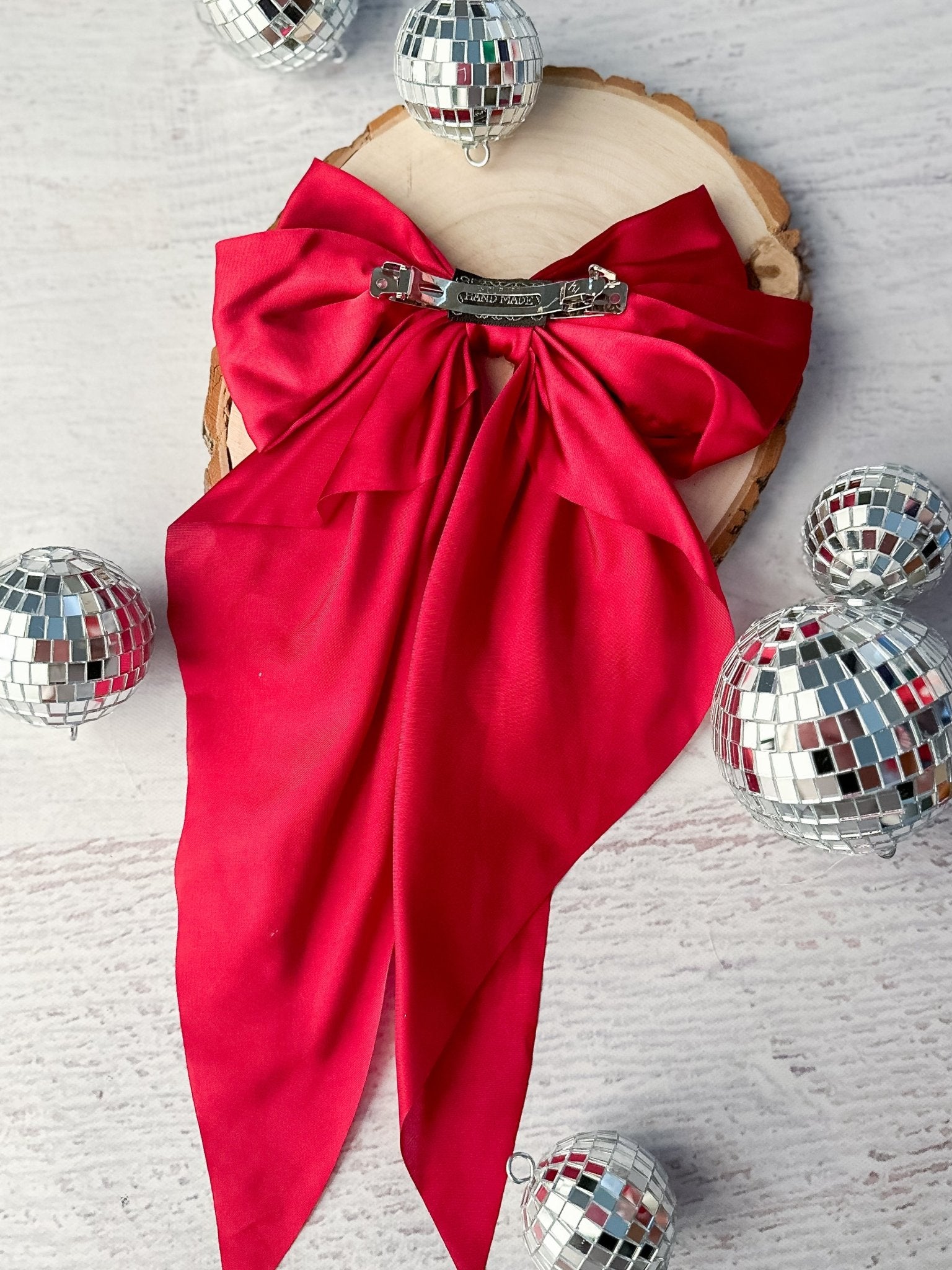 back of a satin coquette bow