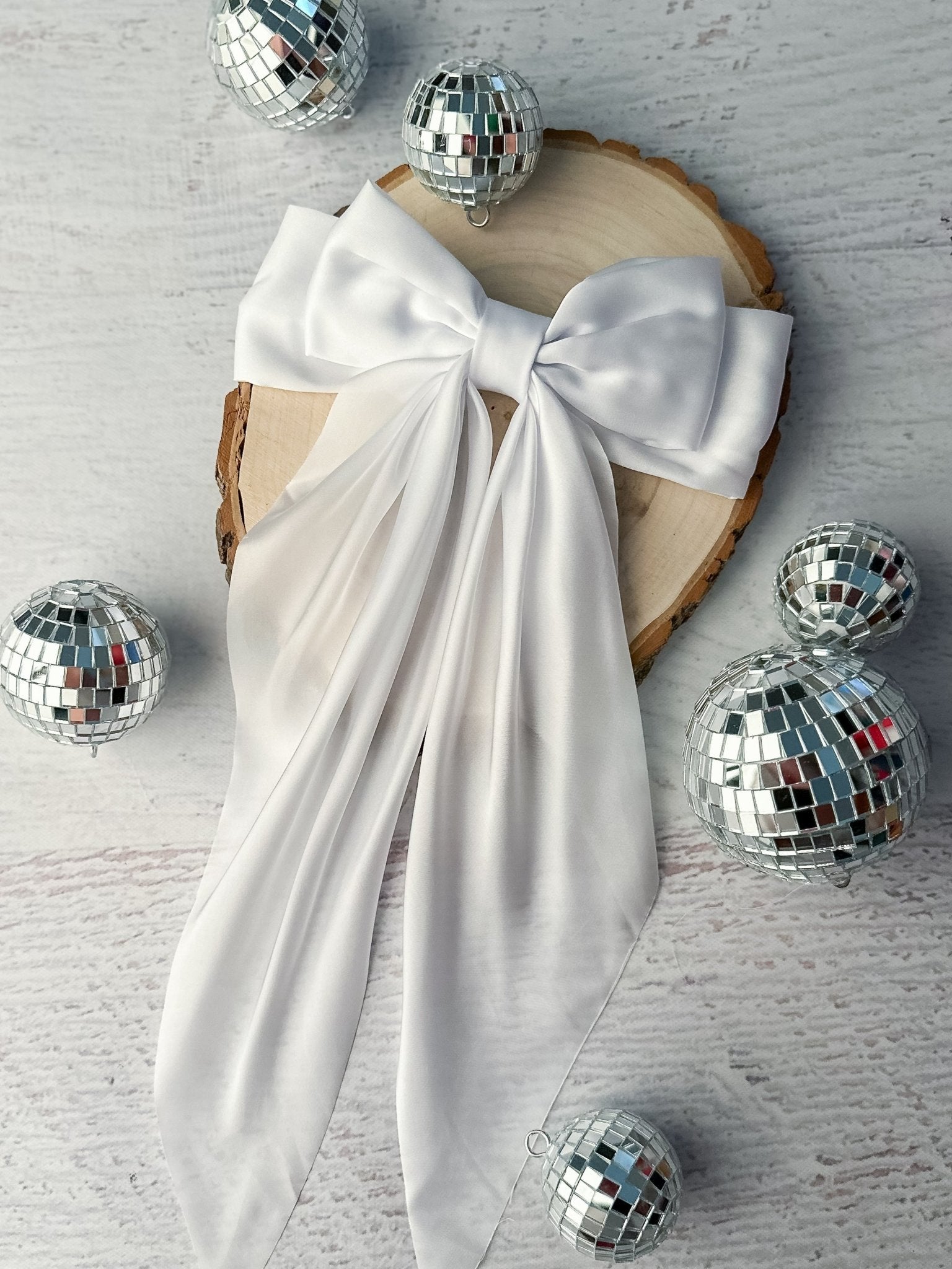 white satin coquette bow