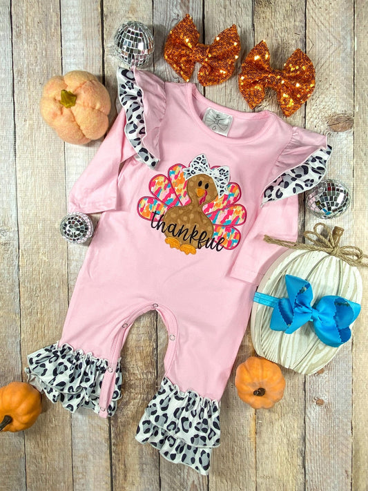 Thankful Turkey Pink Infant Onesie
