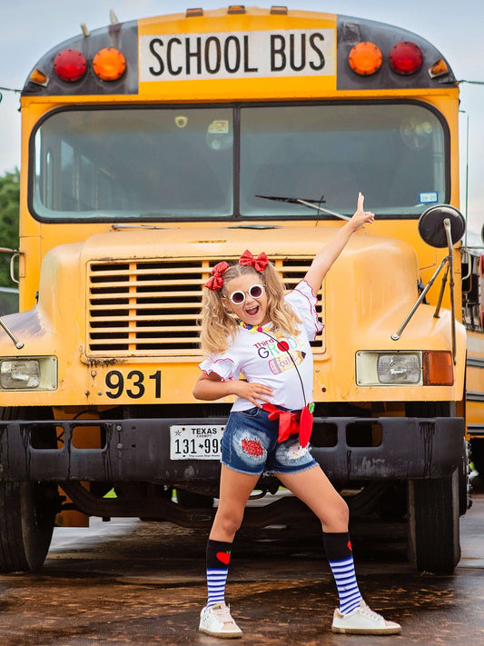 Third Grade Cutie Ruffle Sleeve Shirt - Alternative view