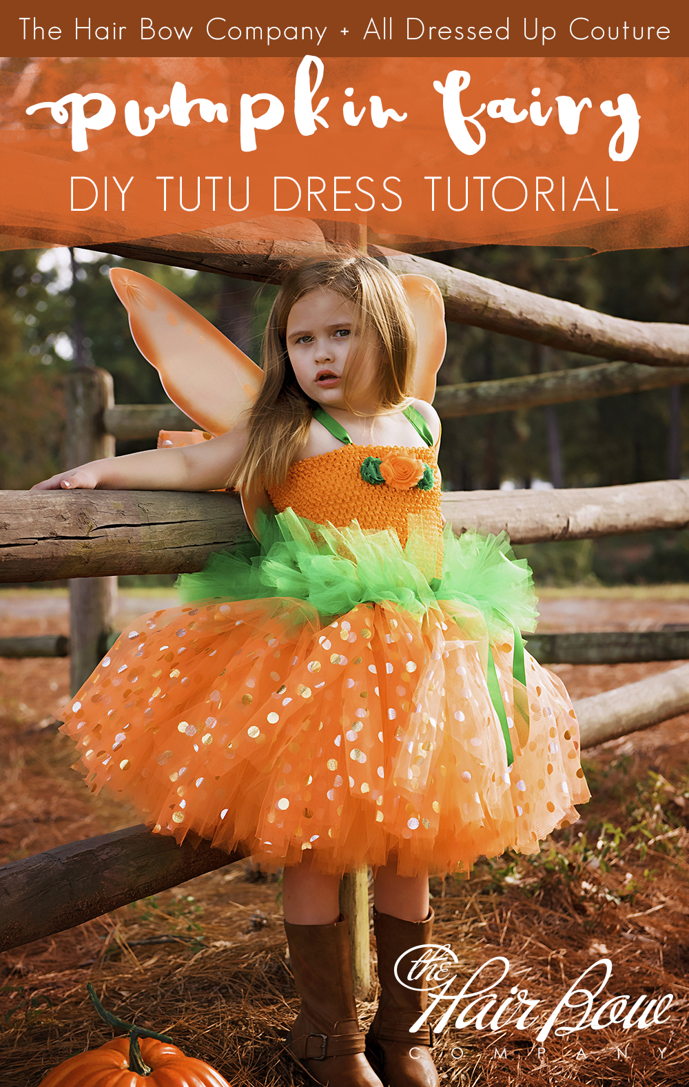 Pumpkin Fairy Tutu Dress DIY Tutorial from The Hair Bow Company