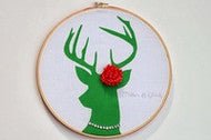 Adorable Reindeer Hoop Art
