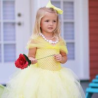 Belle Inspired Ball Gown Tutu Dress on model