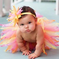 Bright & Funky Knot Tutu dress on child