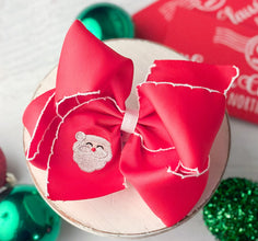 Christmas hair bow  on decorative background