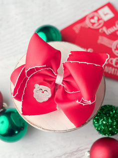 Christmas hair bow  on decorative background