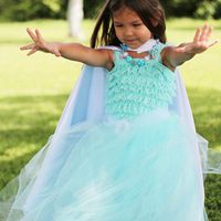 Easy Ice Queen Costume Tutu dress on model