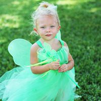 green fairy tutu dress on model