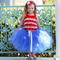 July 4th Flag Tutu Dress on model