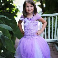 Lavender Princess Tutu Dress on model