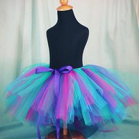 Peacock Easy Ribbon Tie Tutu on mannequin