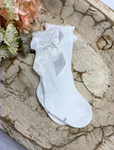 white socks  on decorative background