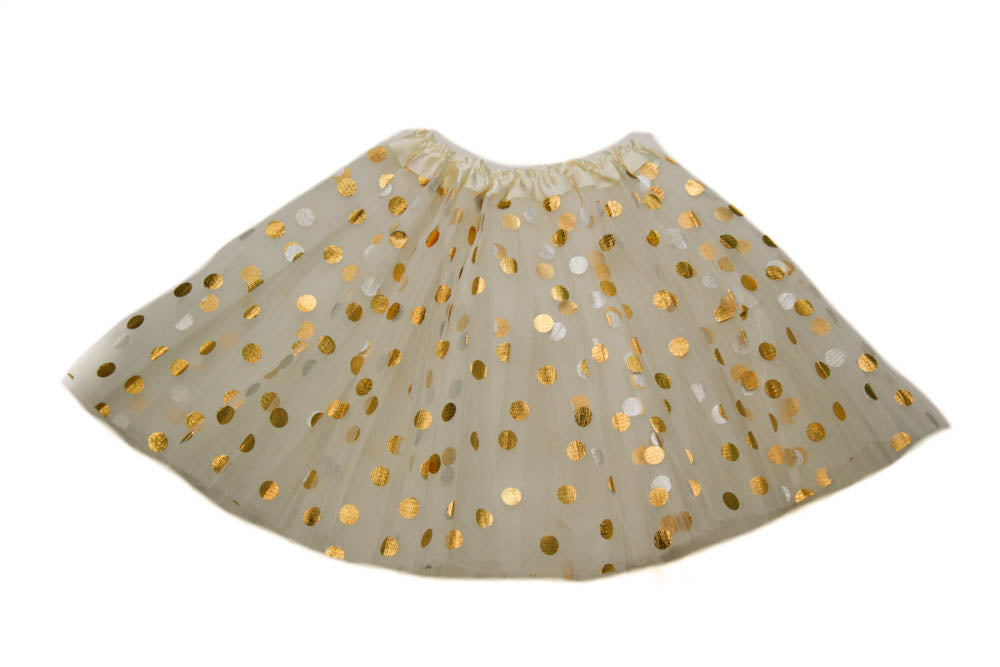 Gold Polka Dot Teen Tutu