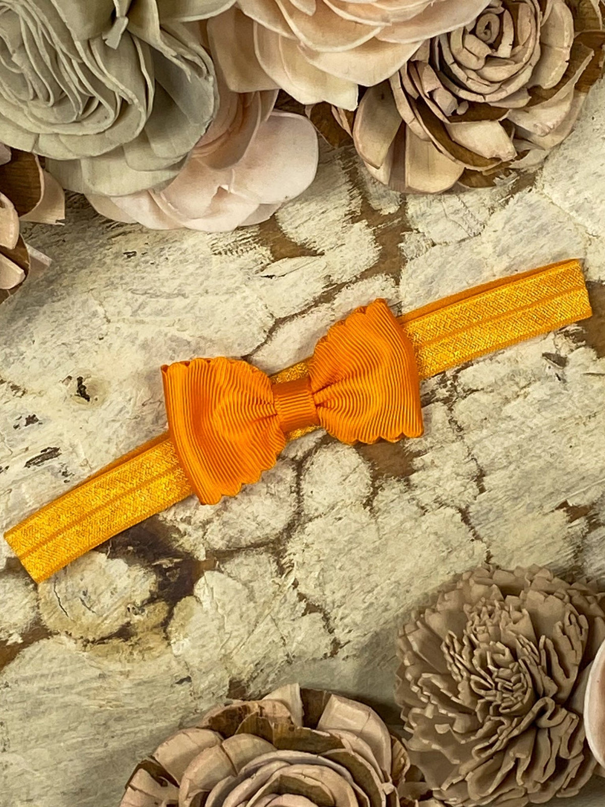 2.5 inch bitty scalloped bow headband